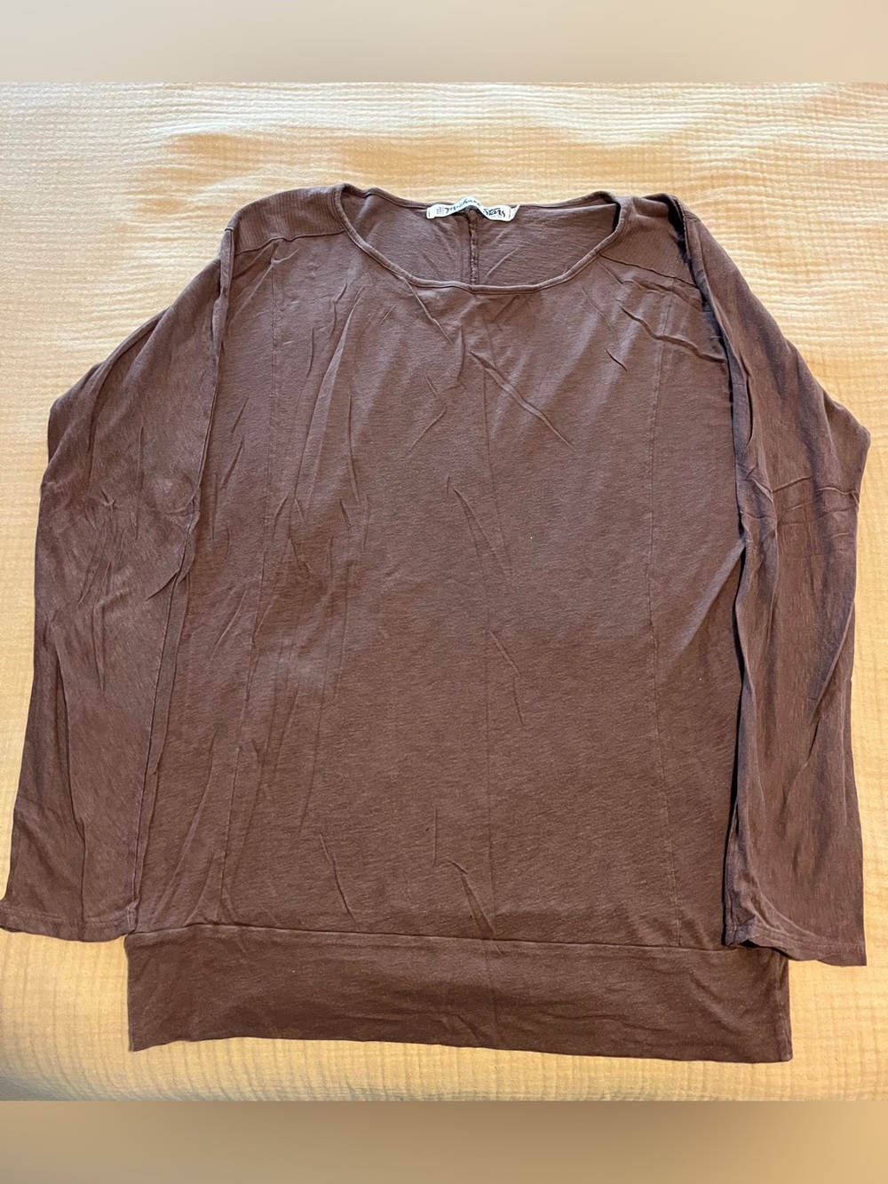 Michael Stars Brown Long-Sleeve Top